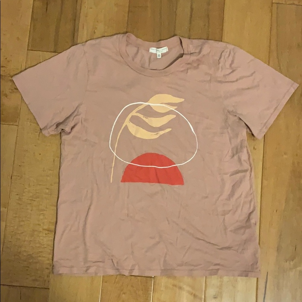 Urban Outfitters blush pink abstract tee